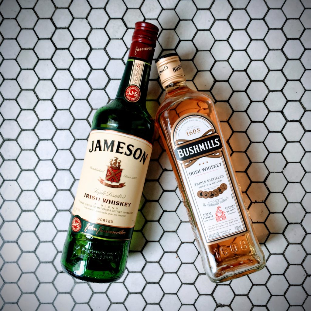 Jameson Irish Whiskey rocks glass made from original 1 liter Jameson bottle 